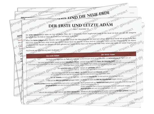 B01b) Der erste und letzte Adam – nach 1. Korinther 15