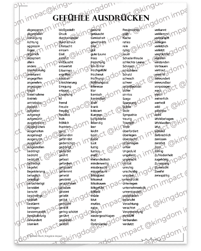 D11) Hilfestellung: Gefühle ausdrücken