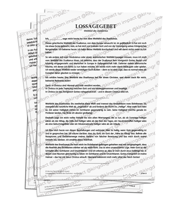 E08) Lossagegebete: Dualismus, Humanismus