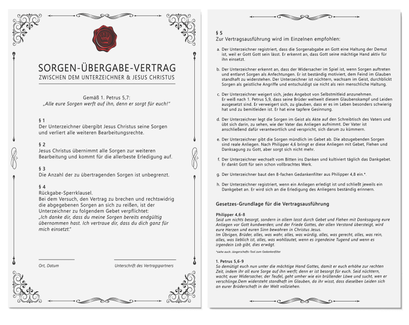 E14) Sorgen-Übergabe-Vertrag