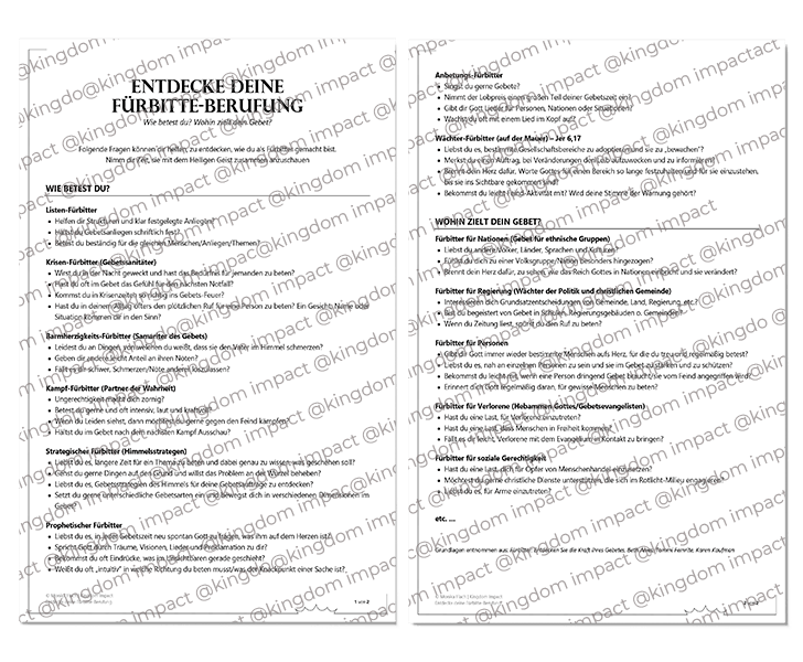 G03) Entdecke deine Fürbitte-Berufung – Wie und wofür betest du?