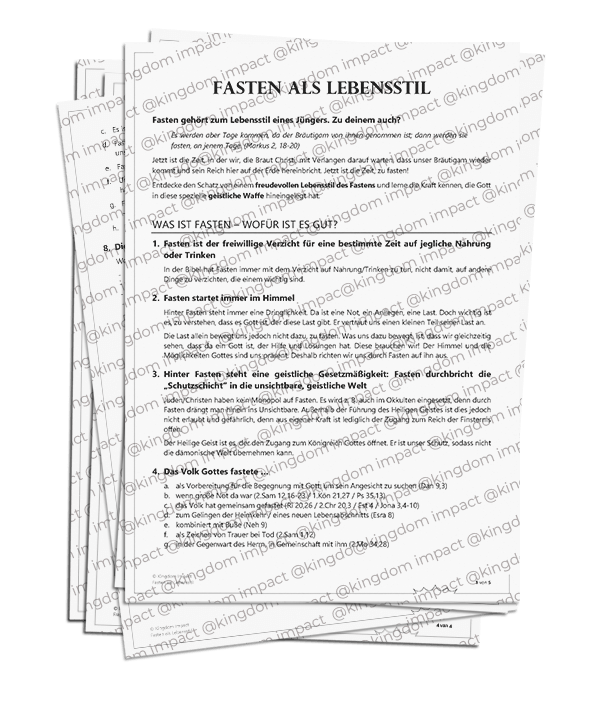 G11) Fasten als Lebensstil