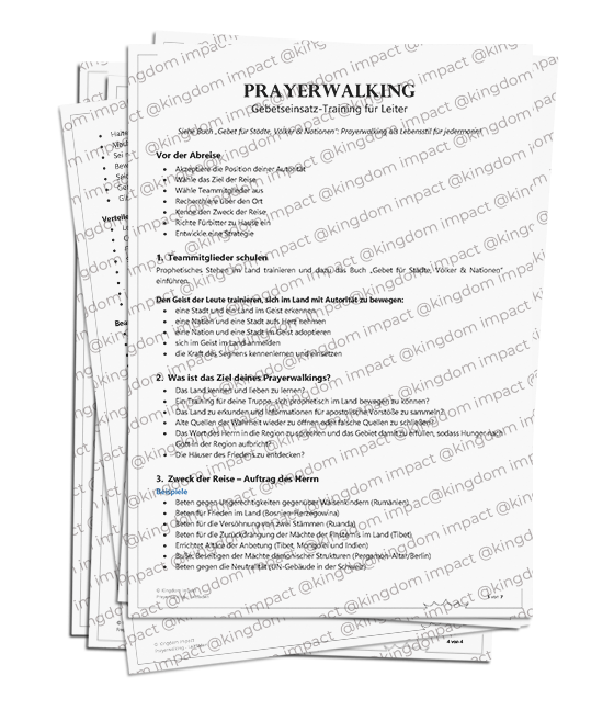 G17) Prayerwalking - Leitfaden
