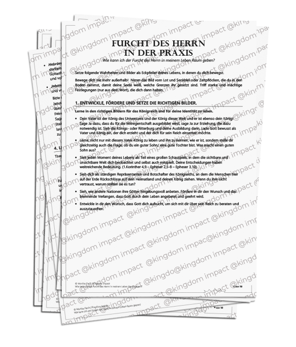 G21) Der Furcht des Herrn Raum geben + Bibelstellen