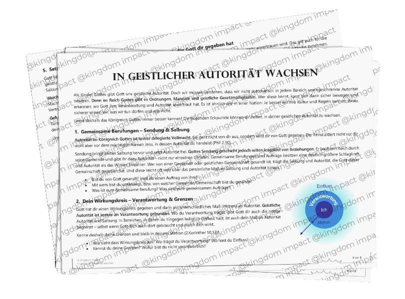 Ordnungen & Mandate – In geistlicher Autorität wachsen