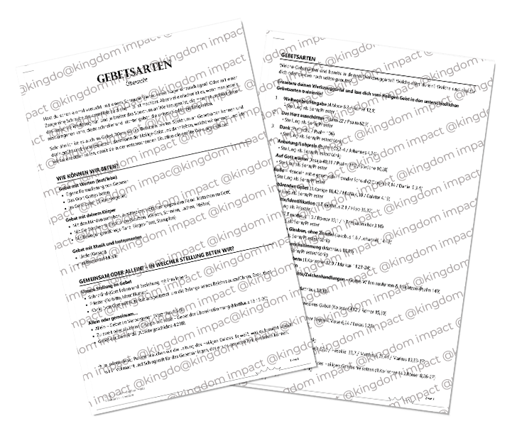 Gebetsarten – Übersicht