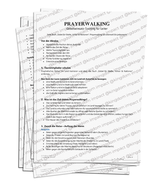 G17) Prayerwalking - Leitfaden